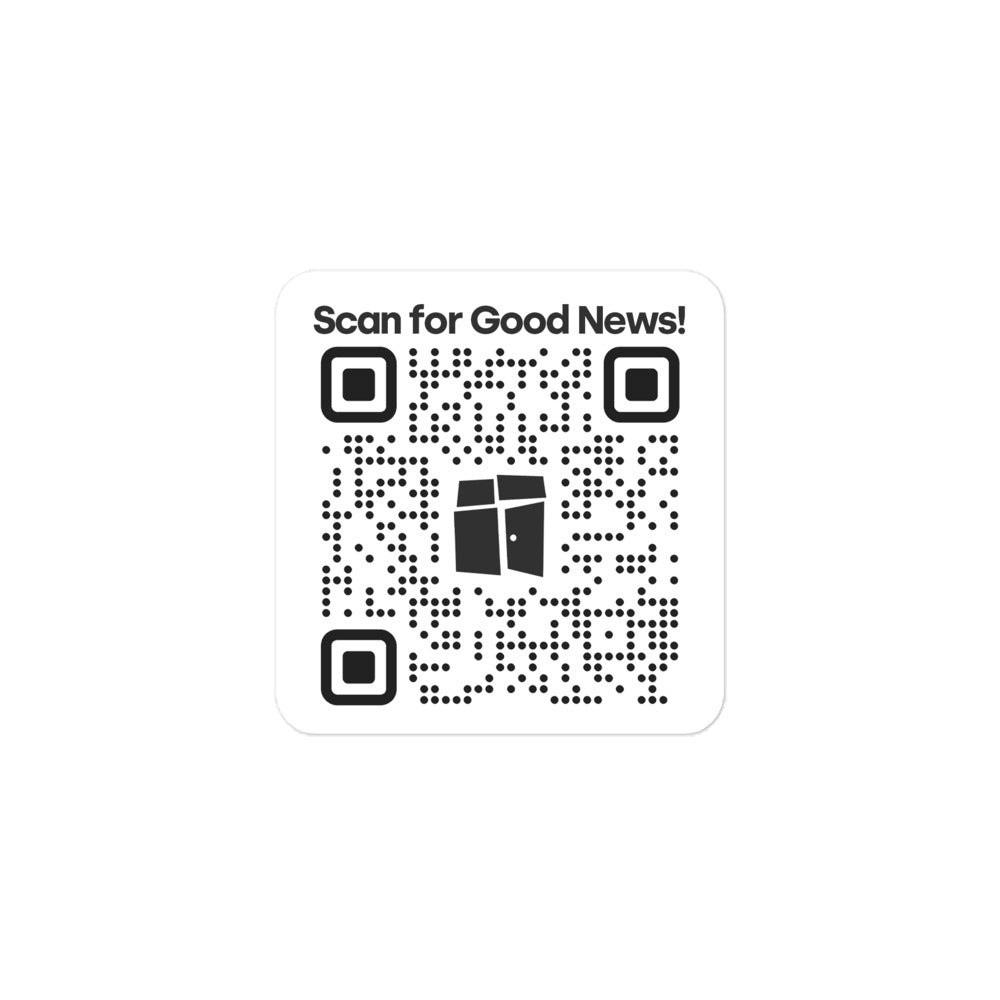 (3x3) Scan for Good News Sticker!